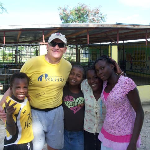 Clint with children